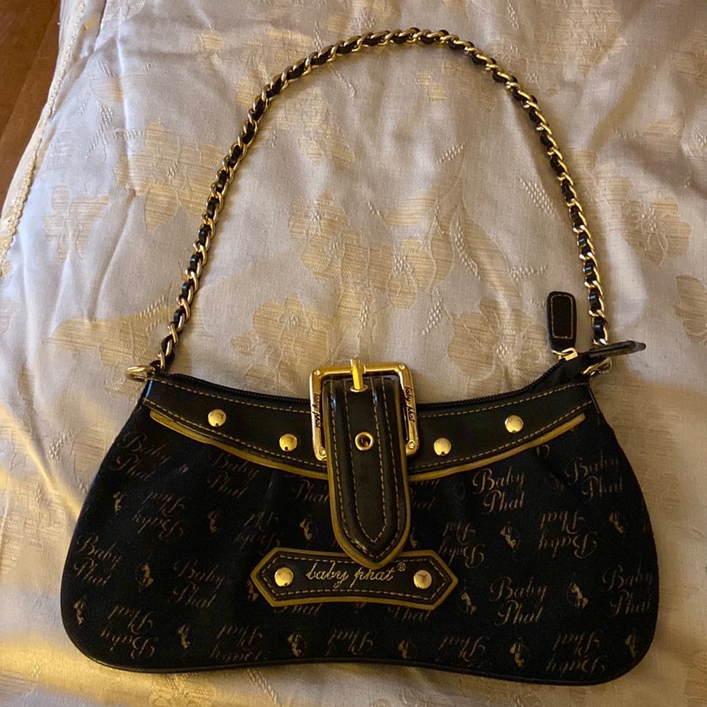 Black and gold baby phat purse